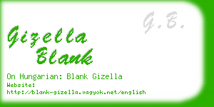 gizella blank business card